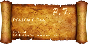 Pfeifauf Tea névjegykártya